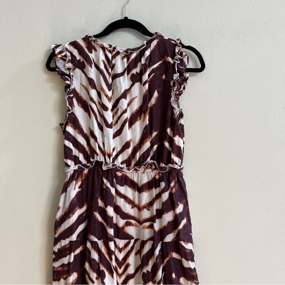 THML Ruffle Sleeve Tiered Midi Dress Small - Picture 9 of 10